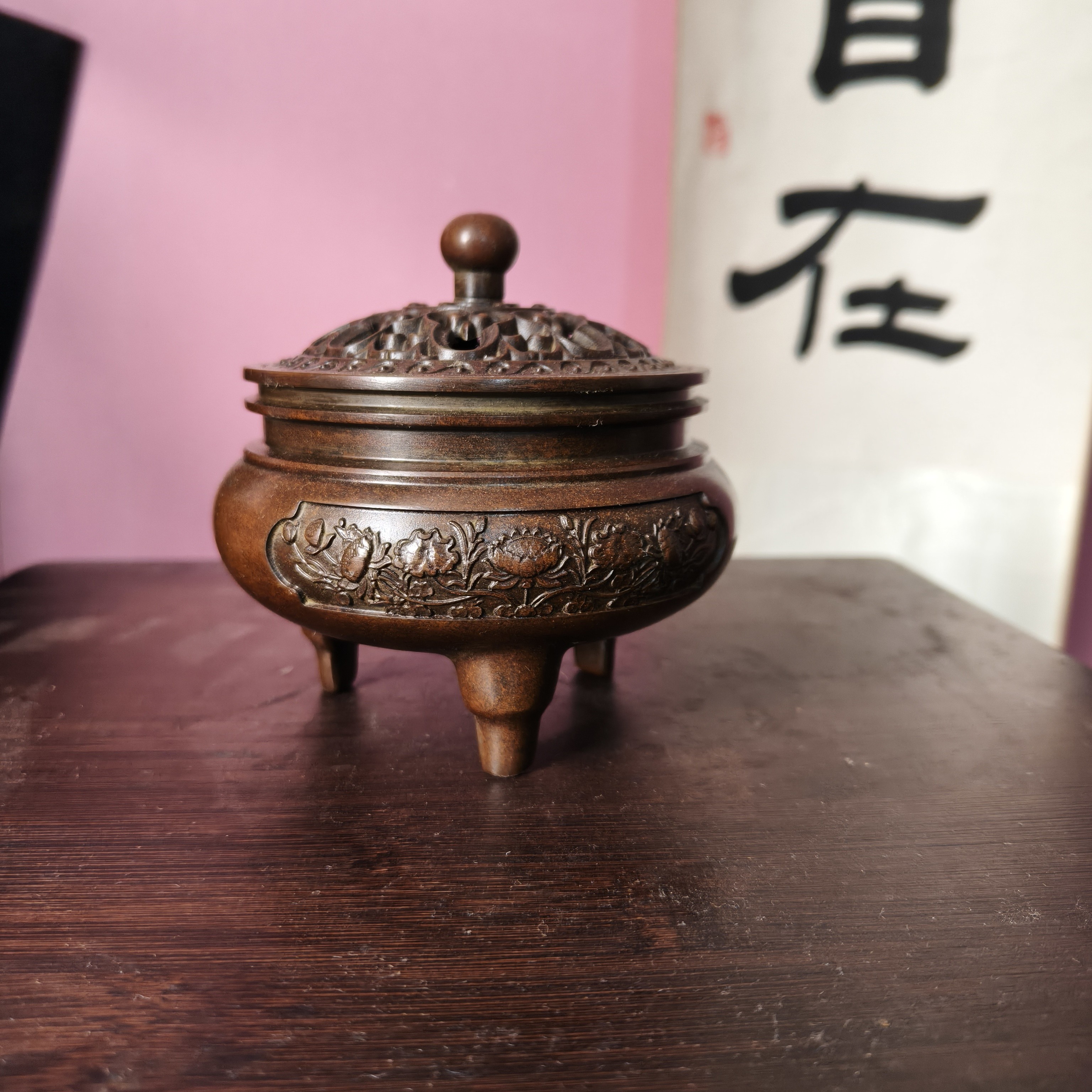 宣德三足鬲炉家用熏香茶桌香炉纯铜铜香炉正宗香薰炉宣德炉铜炉