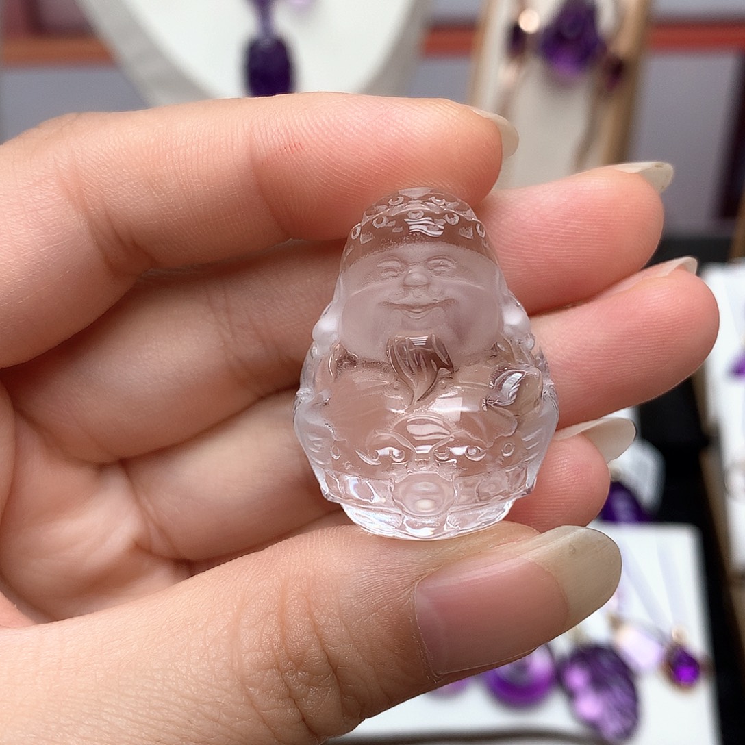 未镶嵌珠宝半成品水晶L 财神