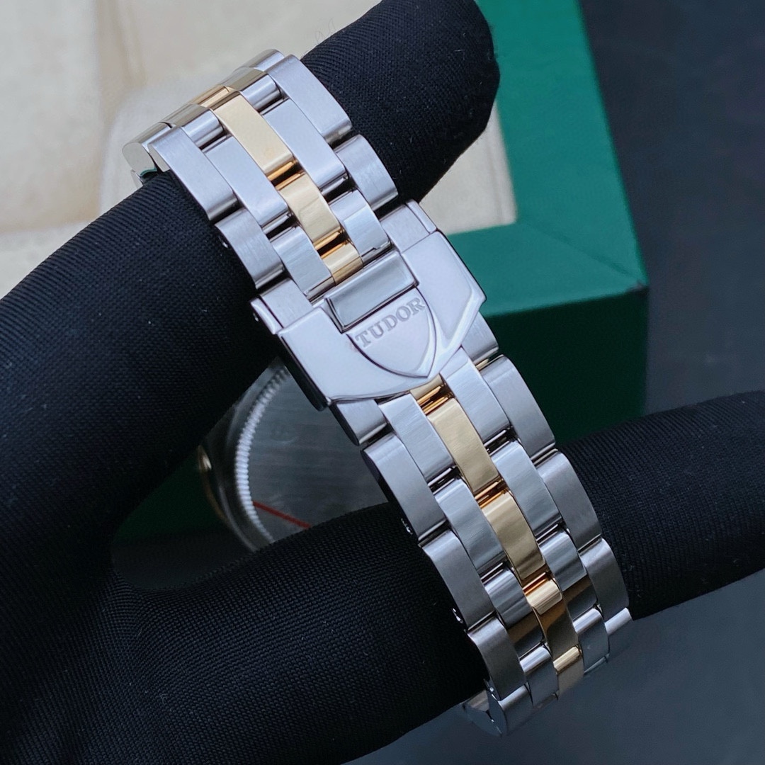 99新 TUDOR/帝舵 17年全套骏珏系列/黑盘钻刻/机械女表/表径31