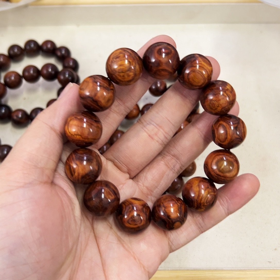 黄花梨/降香黄檀手串/手链18mm圆珠正心