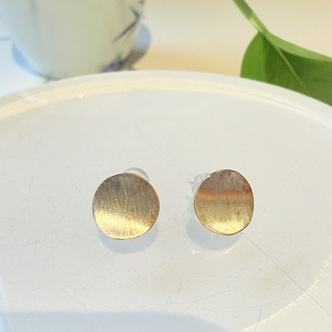 非金属硅胶耳饰 s925银耳钉 简洁大方 百搭饰品银色磨砂气质简约