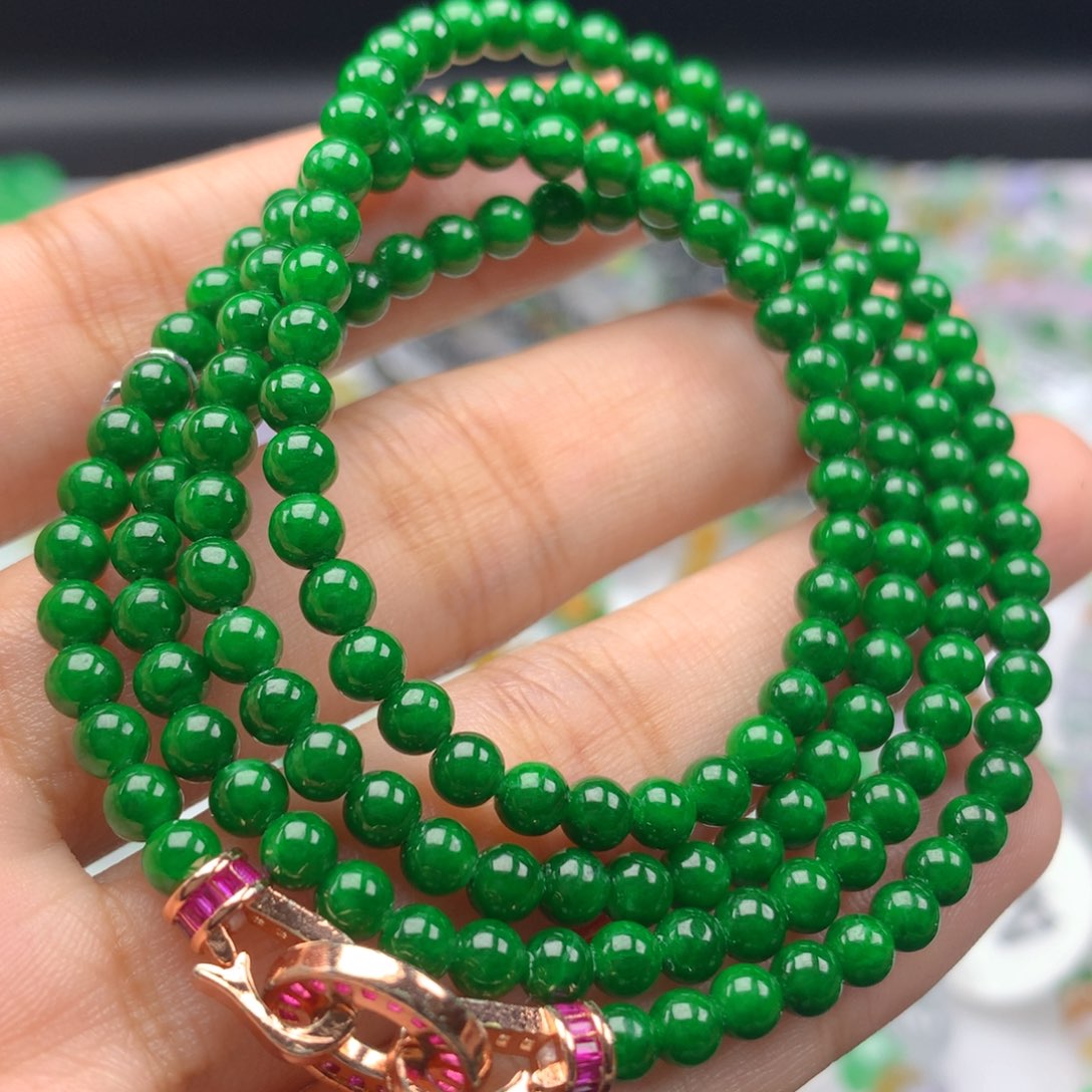 翡翠手链未镶嵌卡