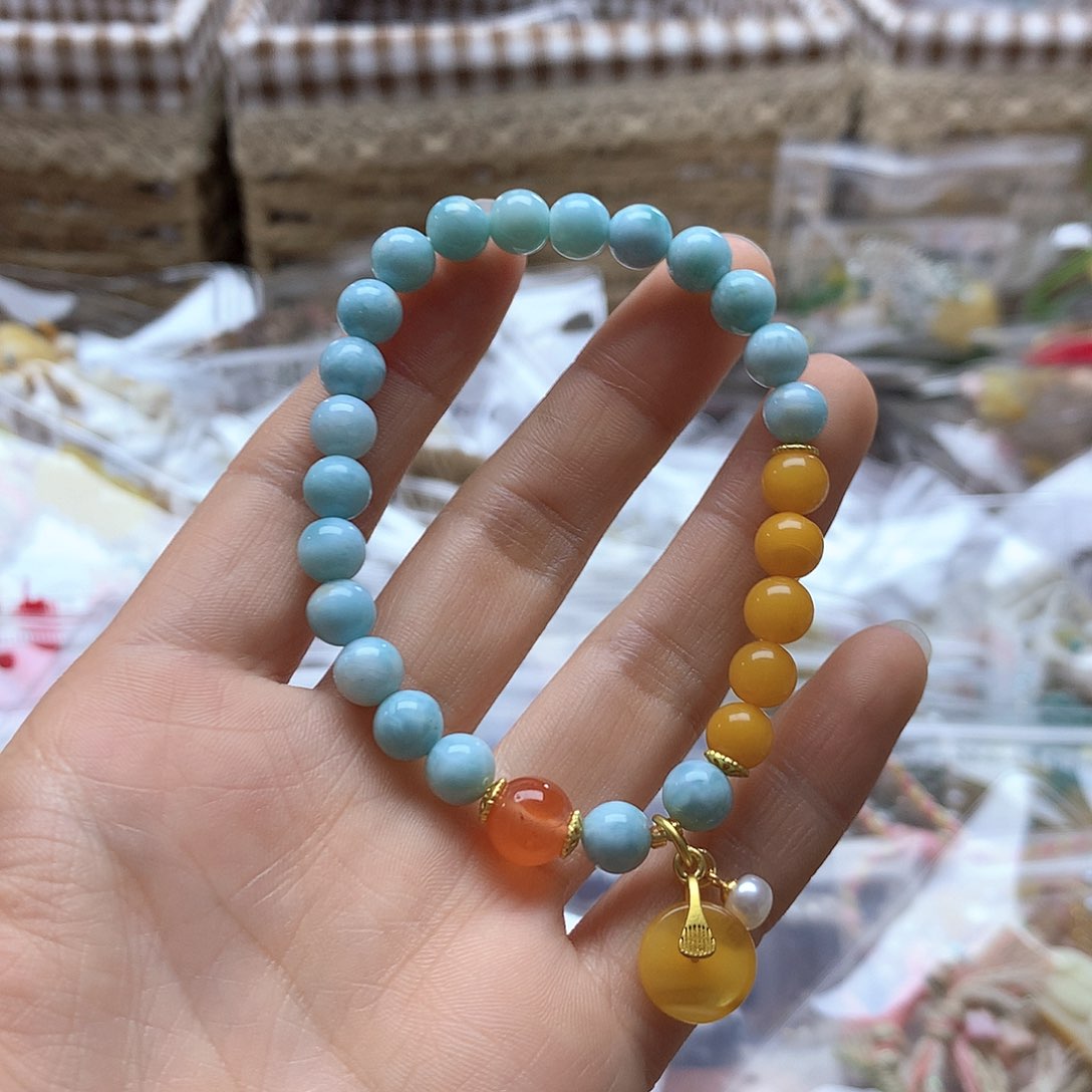 针钠钙石（海纹石）手链未镶嵌