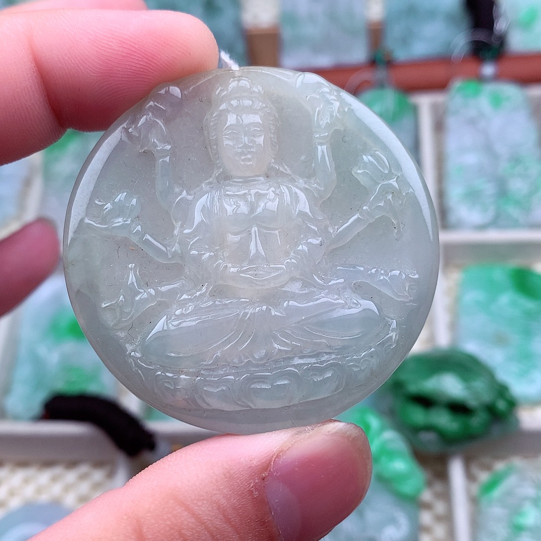 翡翠未镶嵌吊坠(不含链)