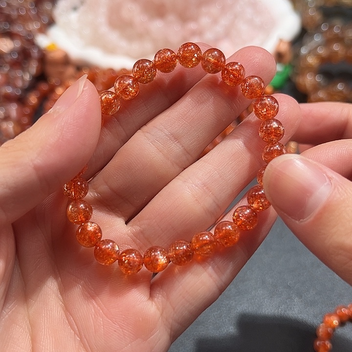 手串未镶嵌水晶收藏级老矿金太阳