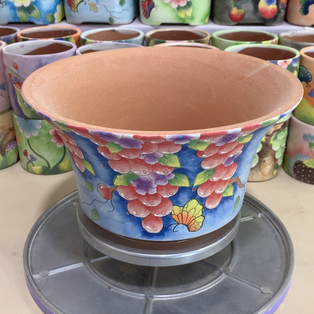 福利花盆，手绘花盆