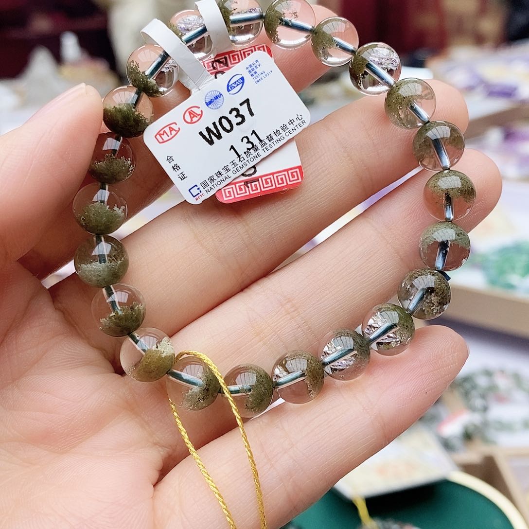 水晶手链未镶嵌W037绿幽灵