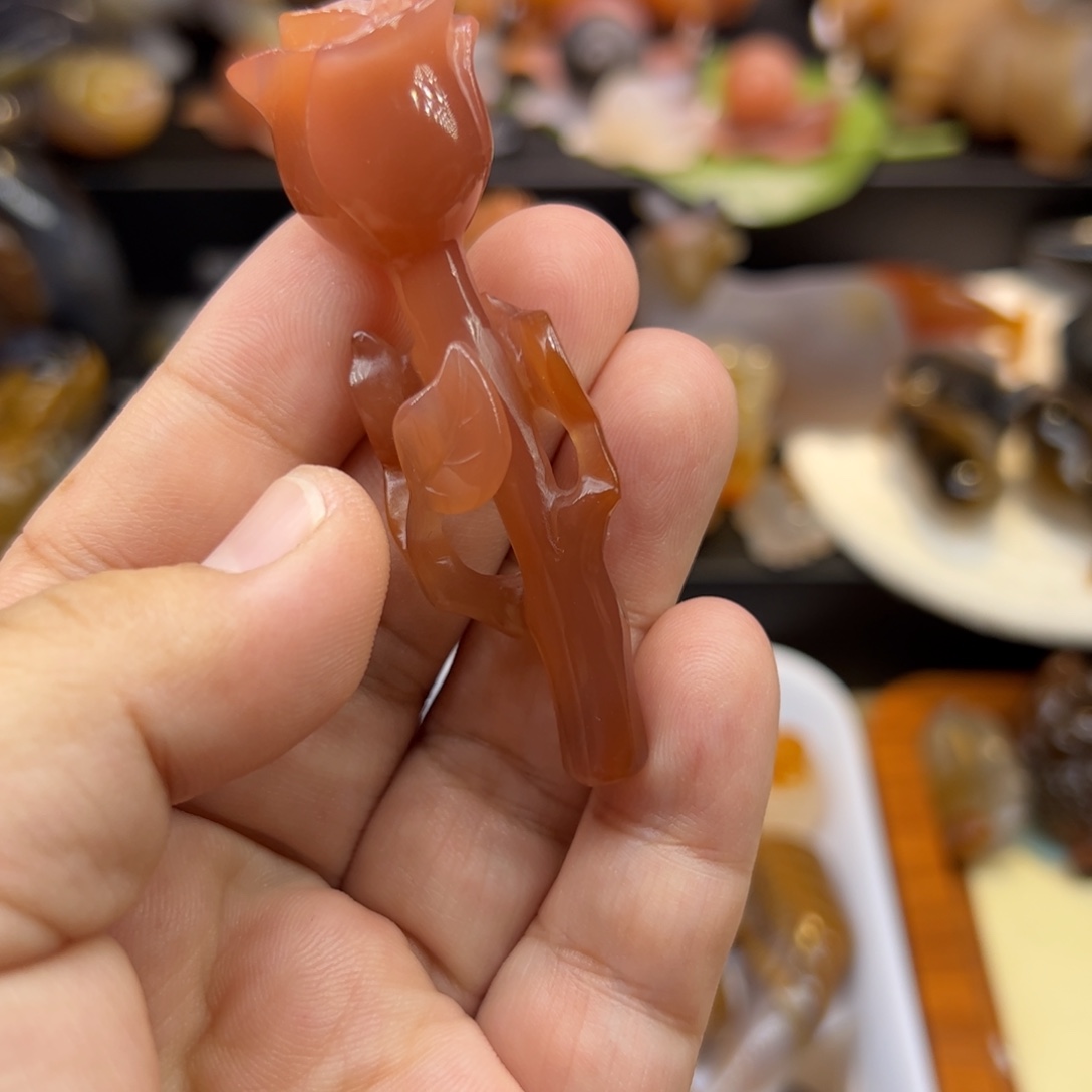 玛瑙/玉髓未镶嵌挂件/手玩/小摆件