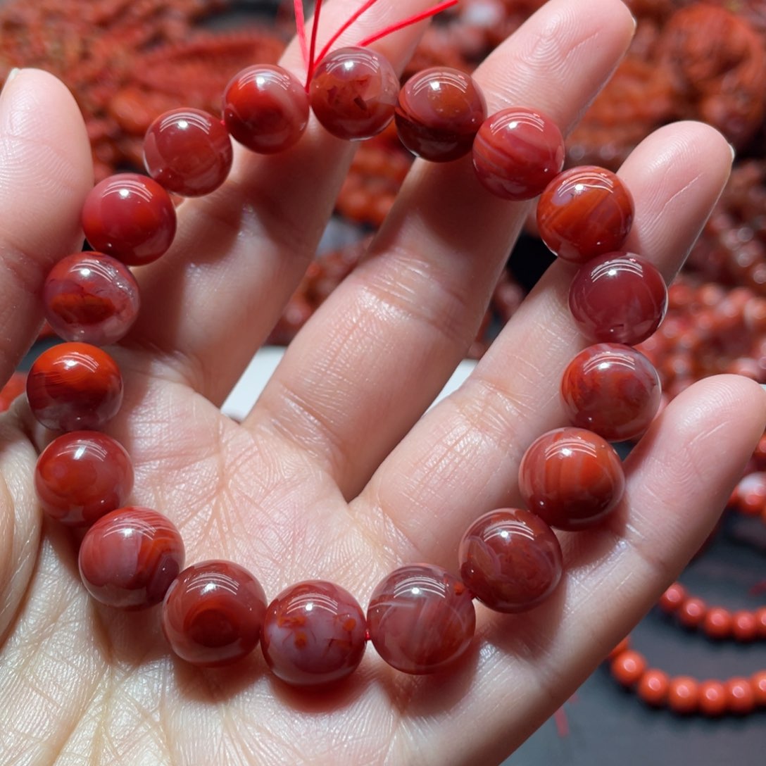 南红玛瑙手链未镶嵌
