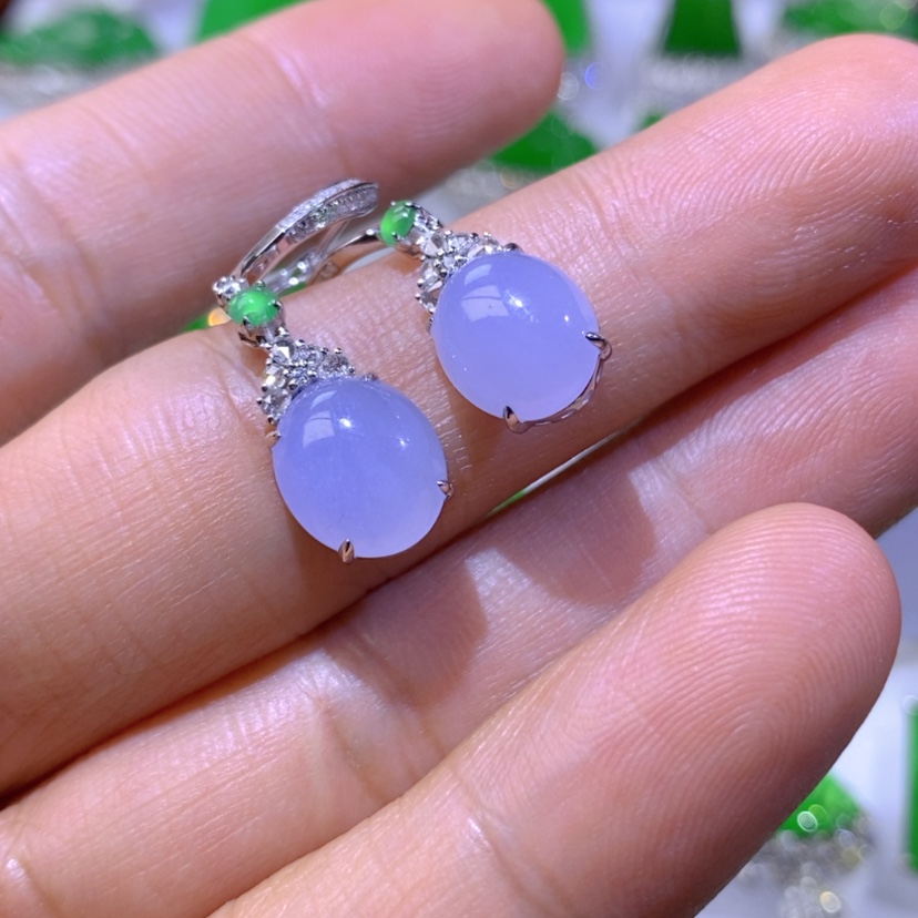 【闪购商品】翡翠挂件18K金镶嵌天然翡翠