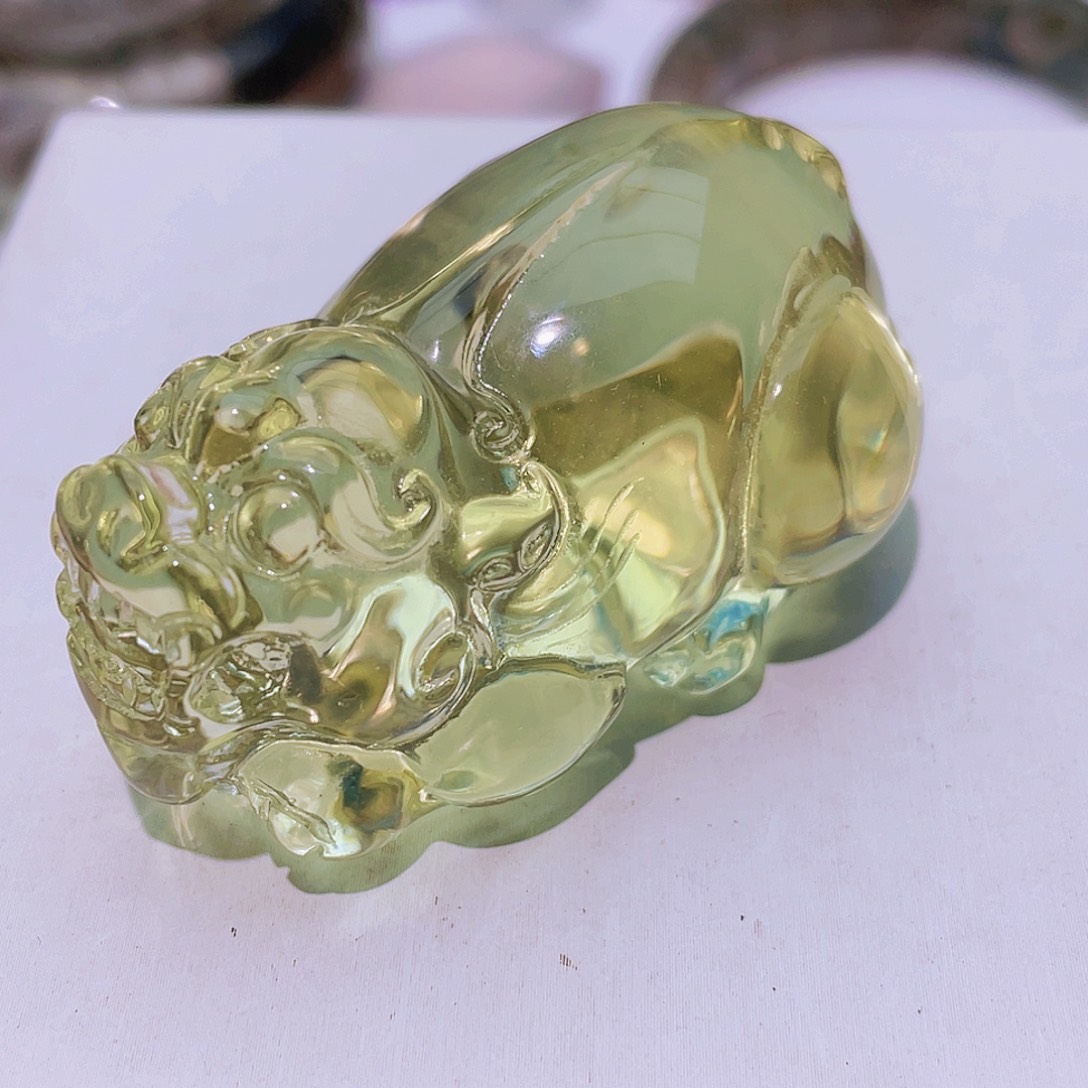 未镶嵌摆件水晶天然黄水晶貔貅