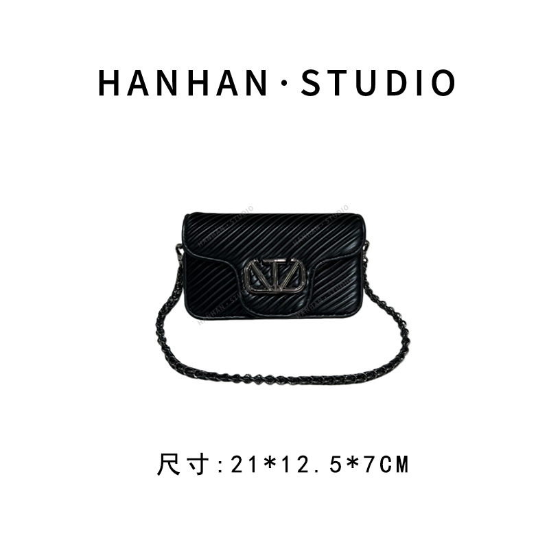 【韩韩甄选】ZT-95019-黑色 轻奢时尚复古气质百搭单肩腋下女包