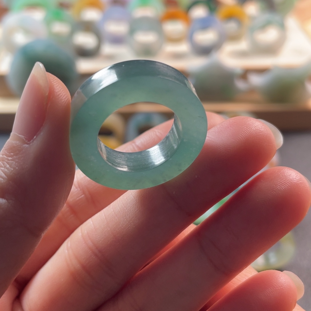定制翡翠未镶嵌戒指13-21
