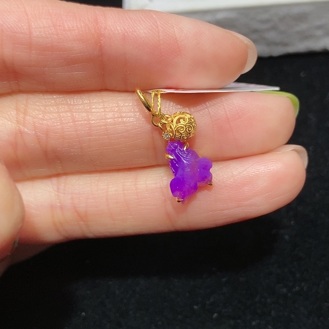 苏纪石（舒俱来）18K金镶嵌吊坠(不含链)