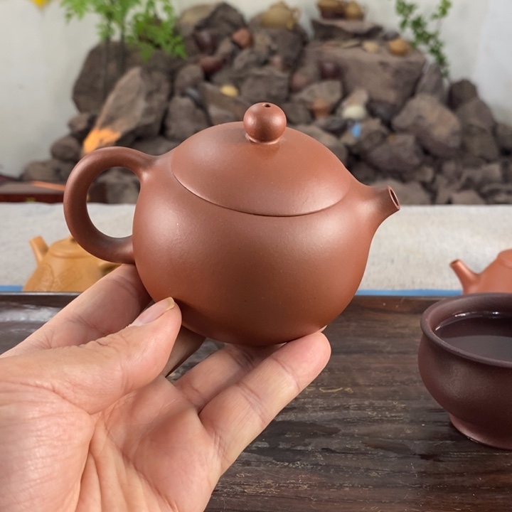 紫砂茶壶宜兴红皮龙220