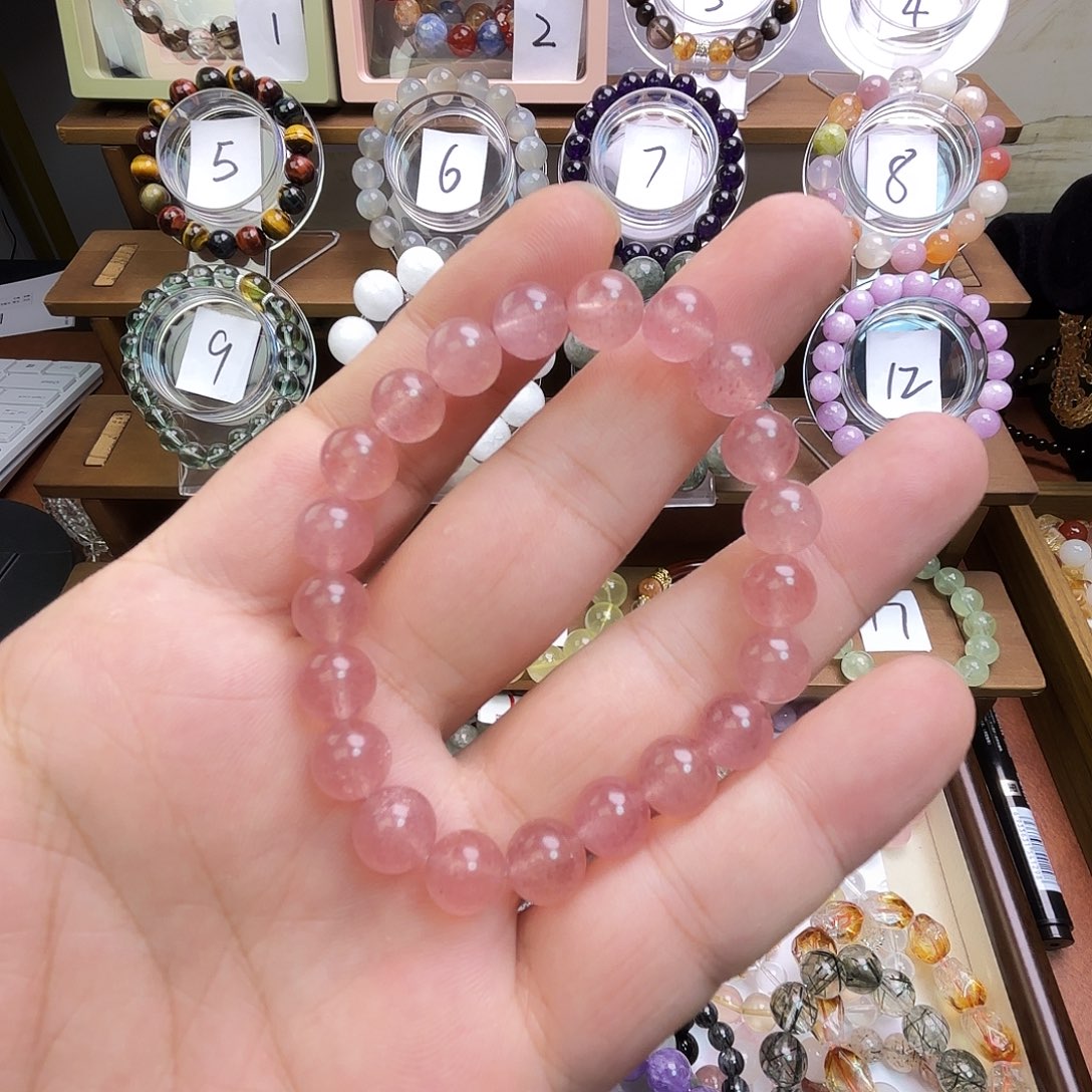 水晶手链未镶嵌天然水晶草莓晶