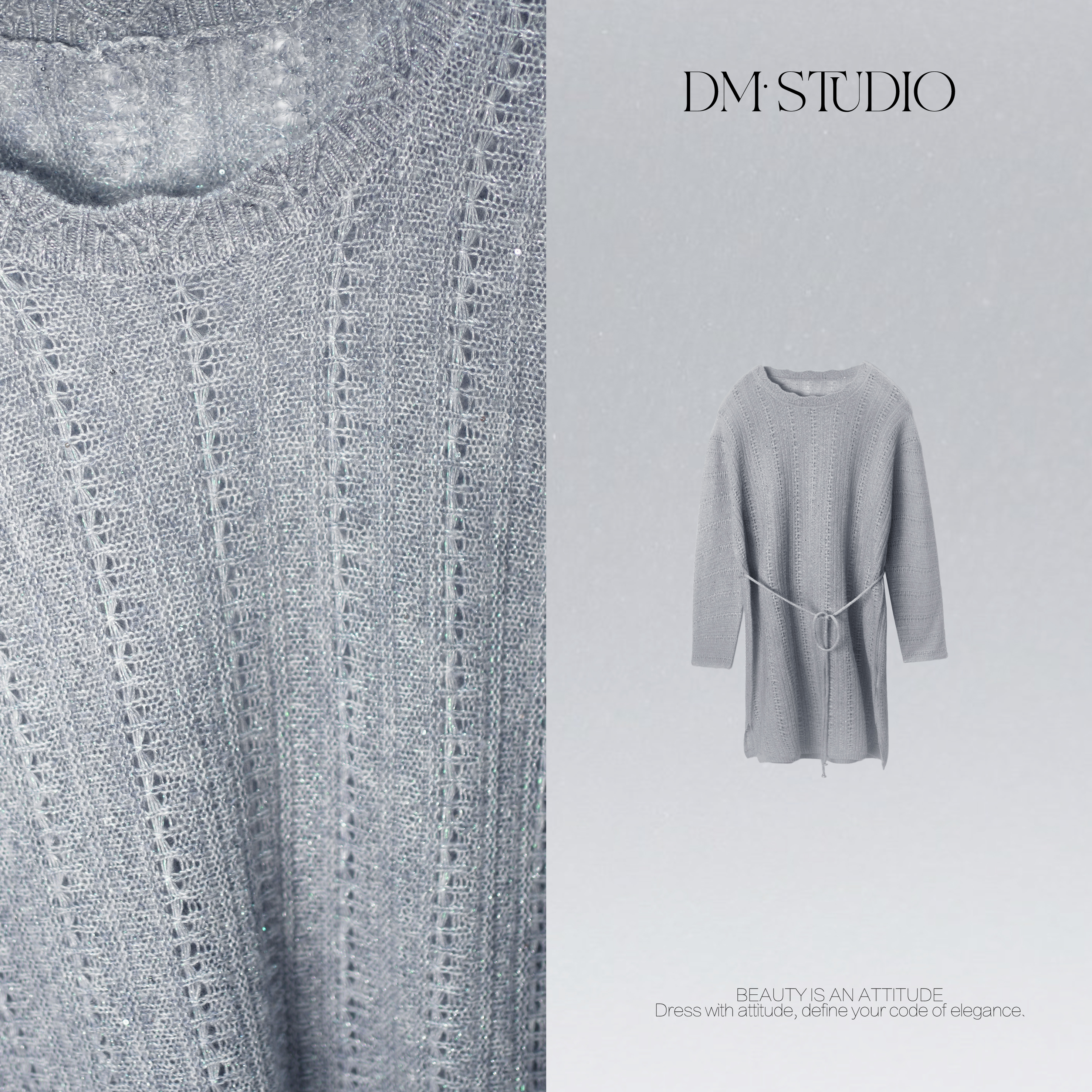 DEDM•STUDIOM/精致纯色极简山羊绒绵羊毛混纺针织衫2508ZZS/S2828