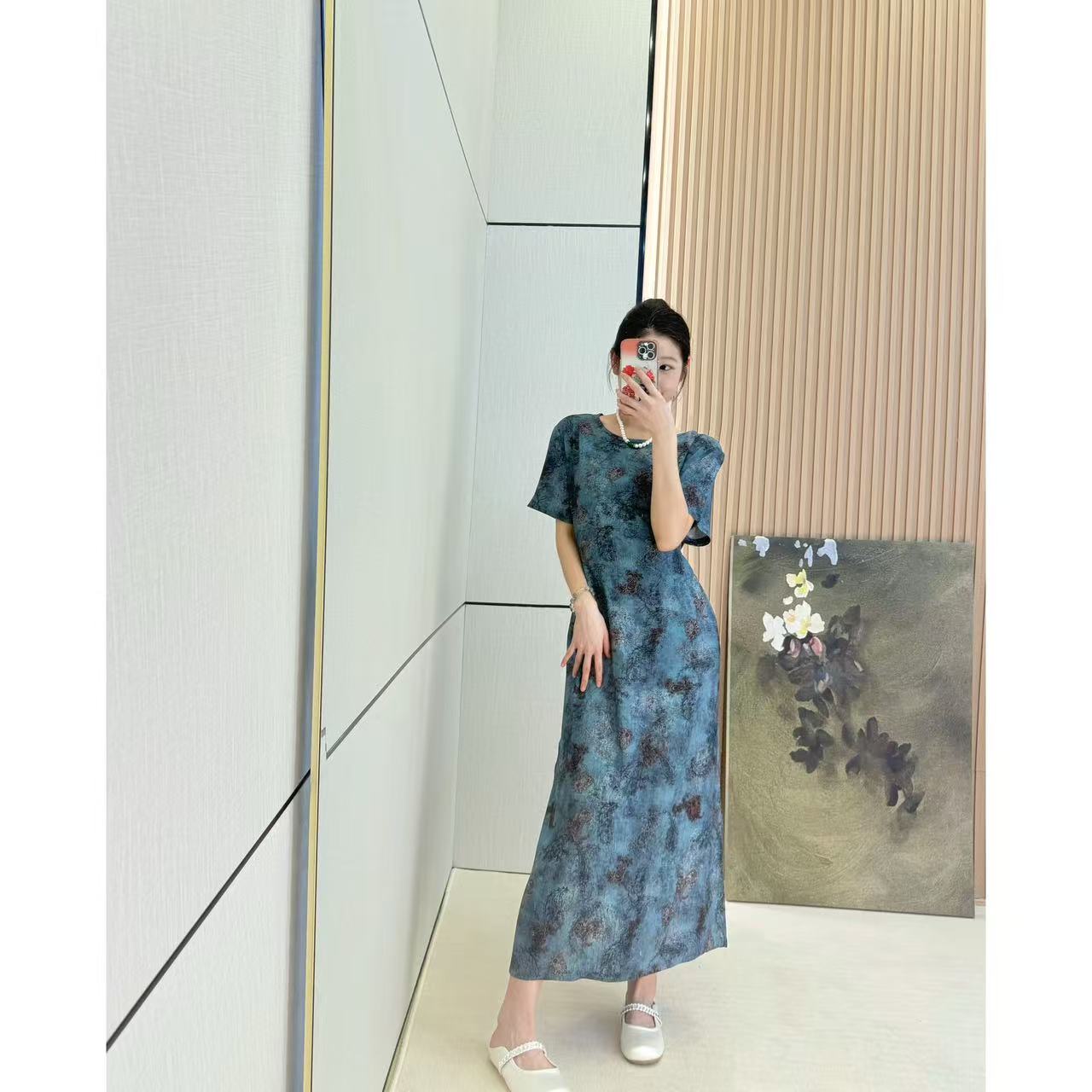 【青岚染】长裙 新中式 显瘦旗袍连衣裙