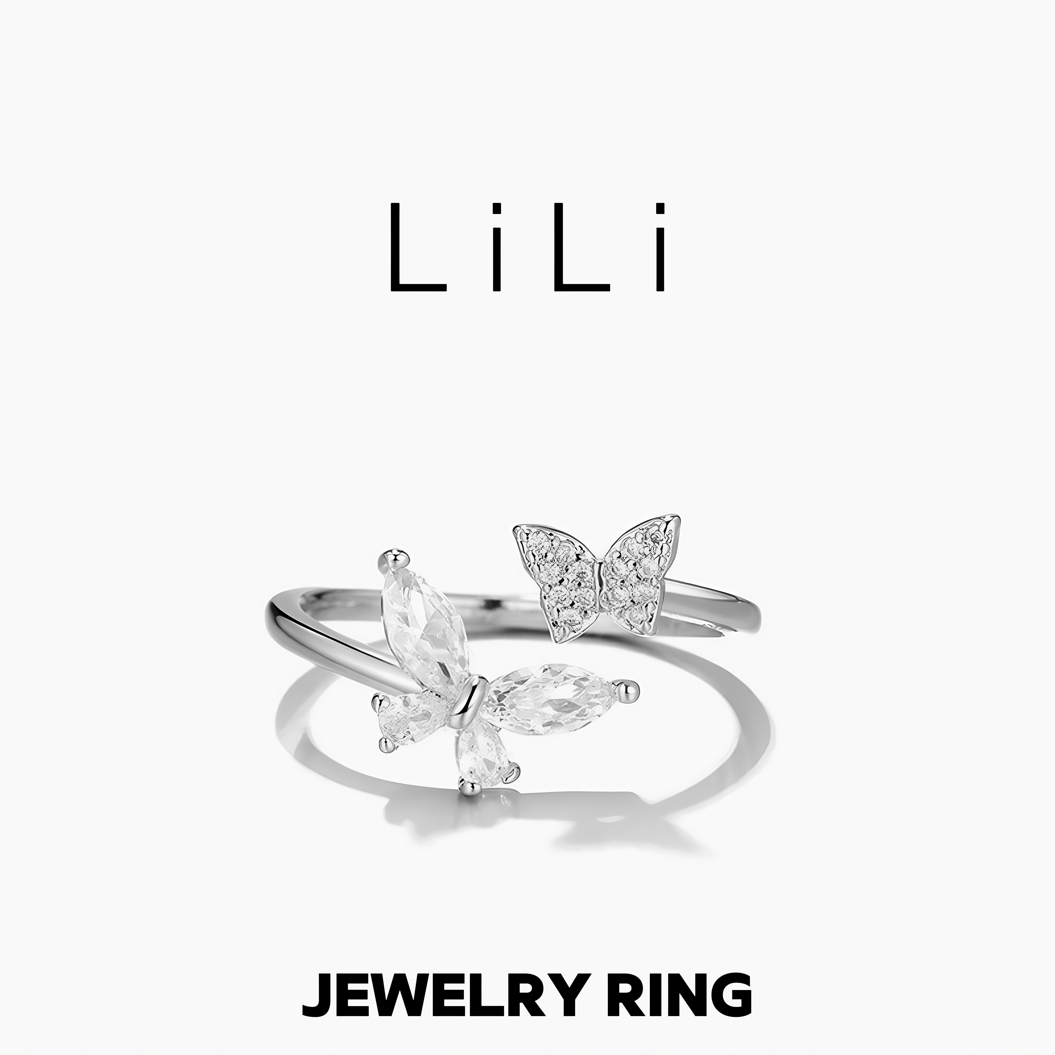 合金锆石戒指 【冰氧仙子】经典高定轻奢时尚简约超仙指环DN812