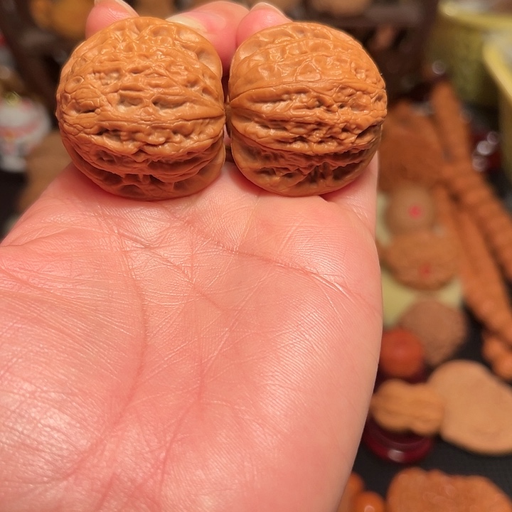 桃核把件清*@精品核桃