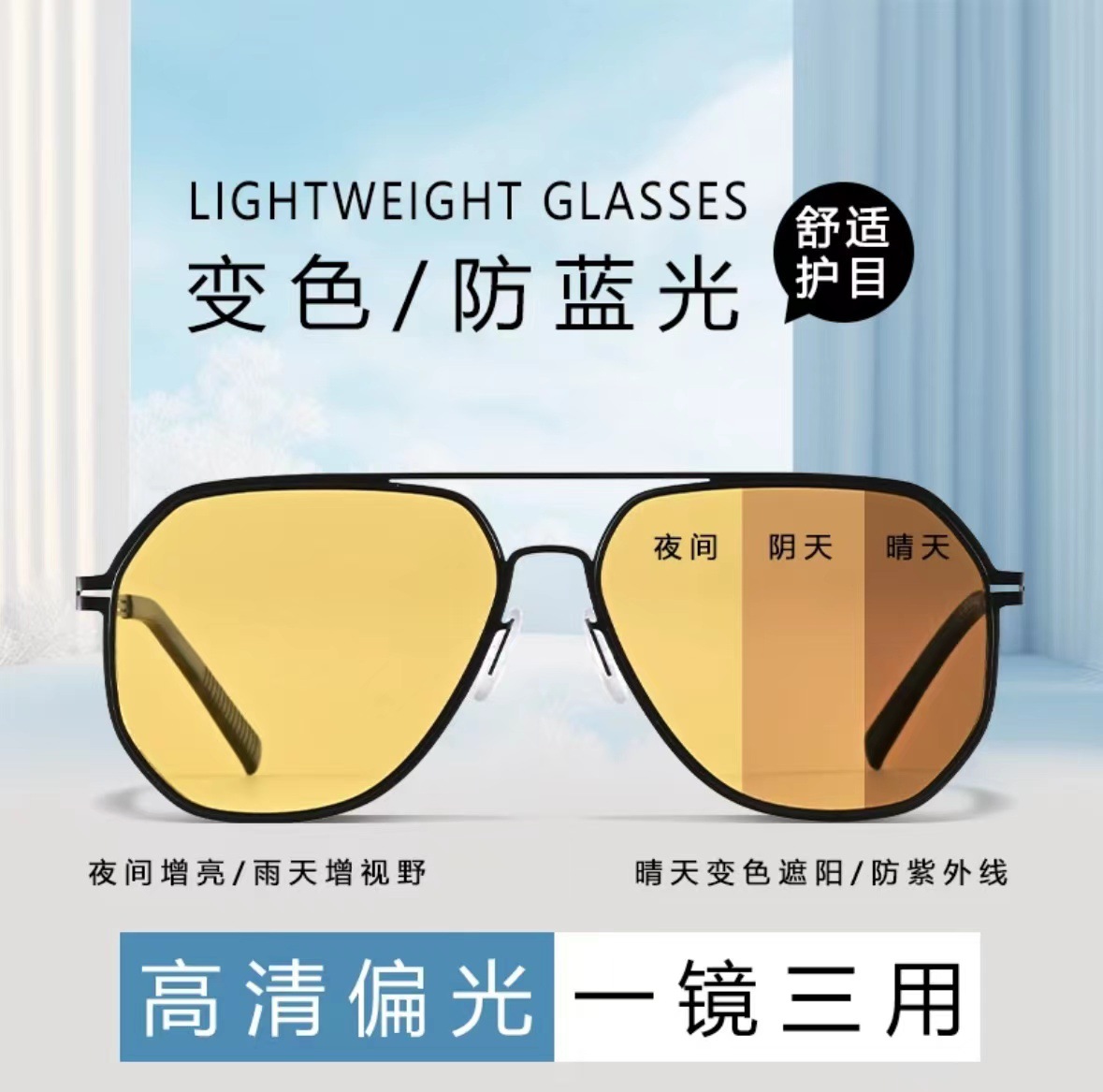 蚂蚁哥钓鱼眼镜防蓝光