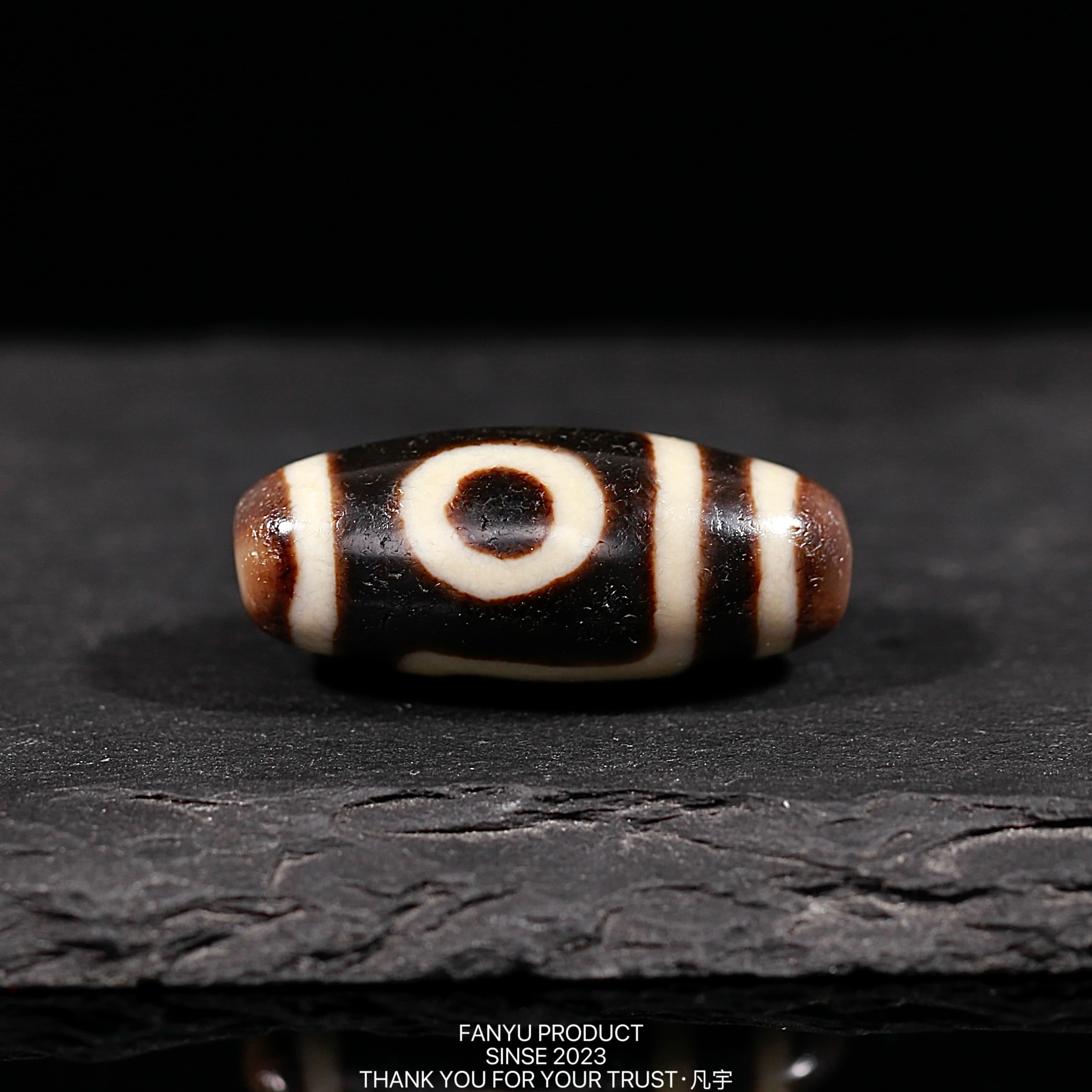 凡宇出品·一代老台湾上肯老超顶老许亲工折线二眼玛瑙天珠锁骨链