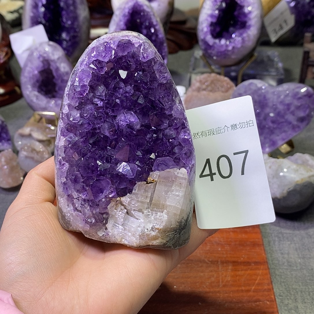 桥***理紫晶未镶嵌珠宝半成品