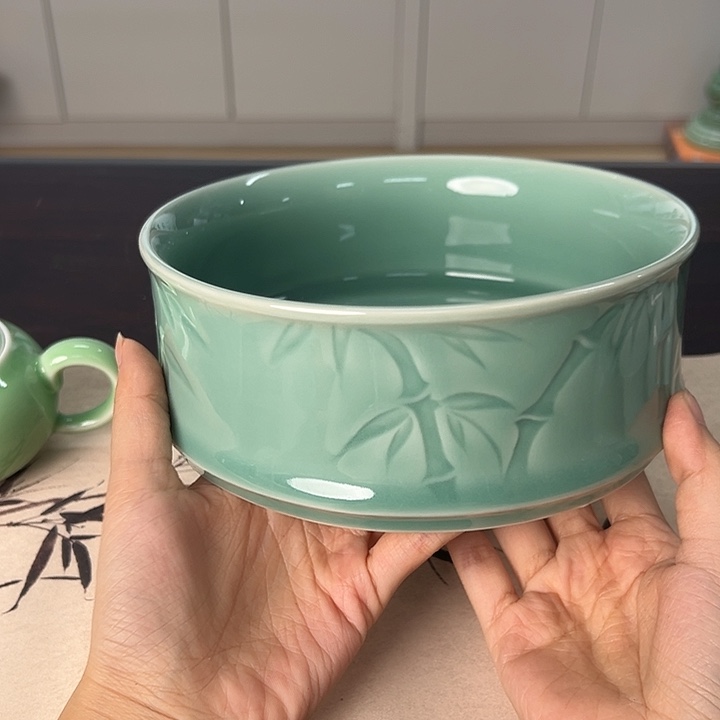 龙泉云间青瓷小米茶器