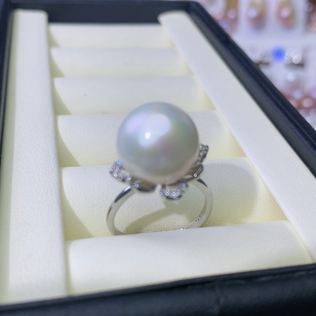 淡水珍珠戒指合金