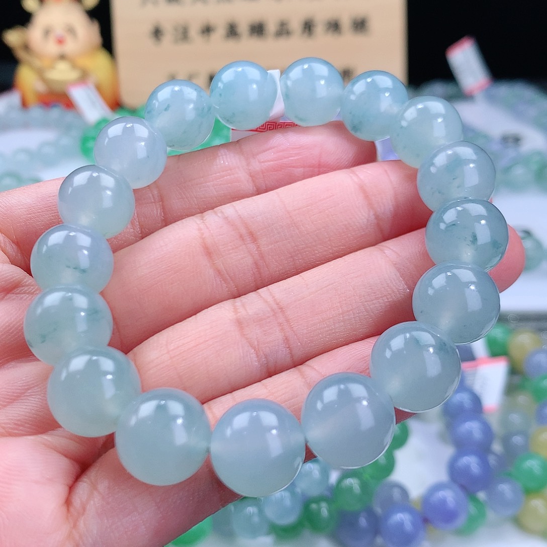 翡翠手链未镶嵌卡12mm