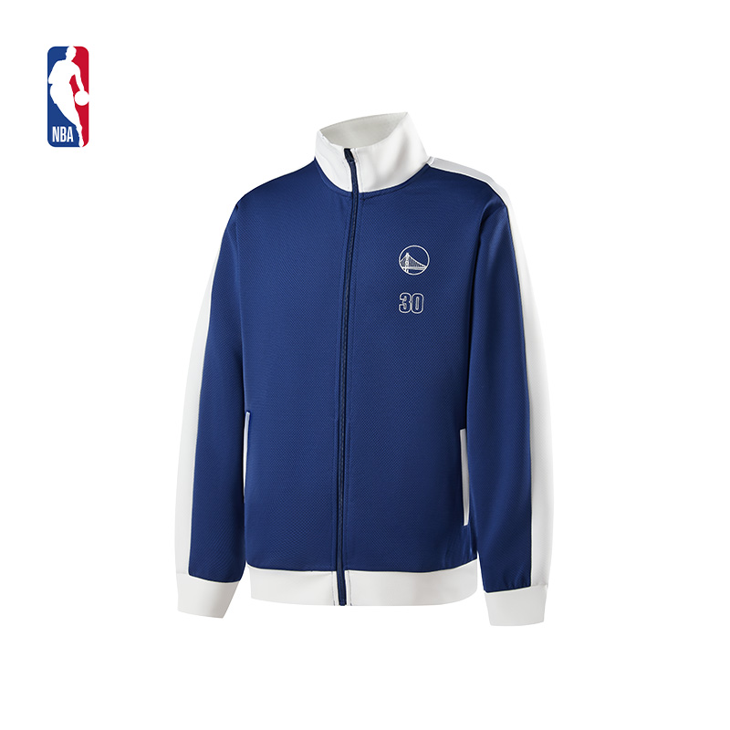 NBA官方詹姆斯库里球场生活系列秋冬情侣立领休闲运动外套
