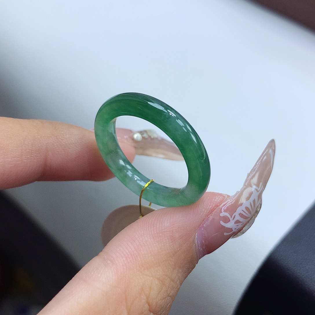 翡翠戒指未镶嵌1617圈