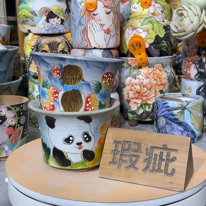 红陶景德镇艺术手绘作品