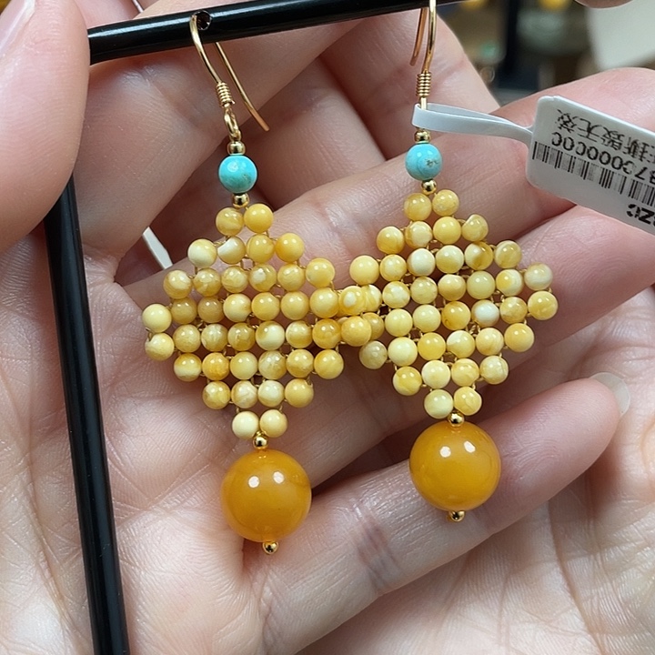 琥珀珠宝奇石银S925镶嵌