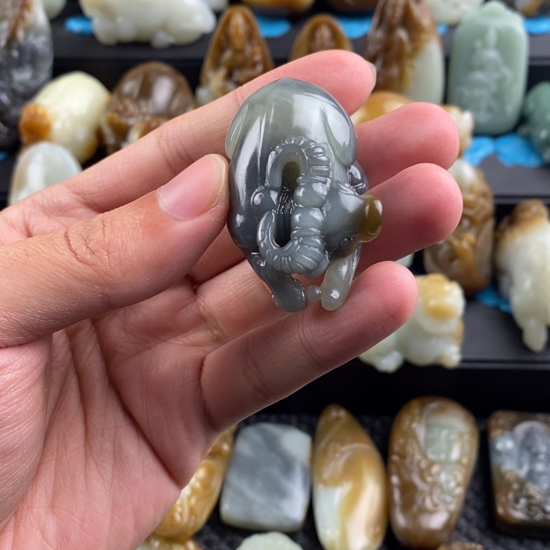 和田玉挂件未镶嵌星****8