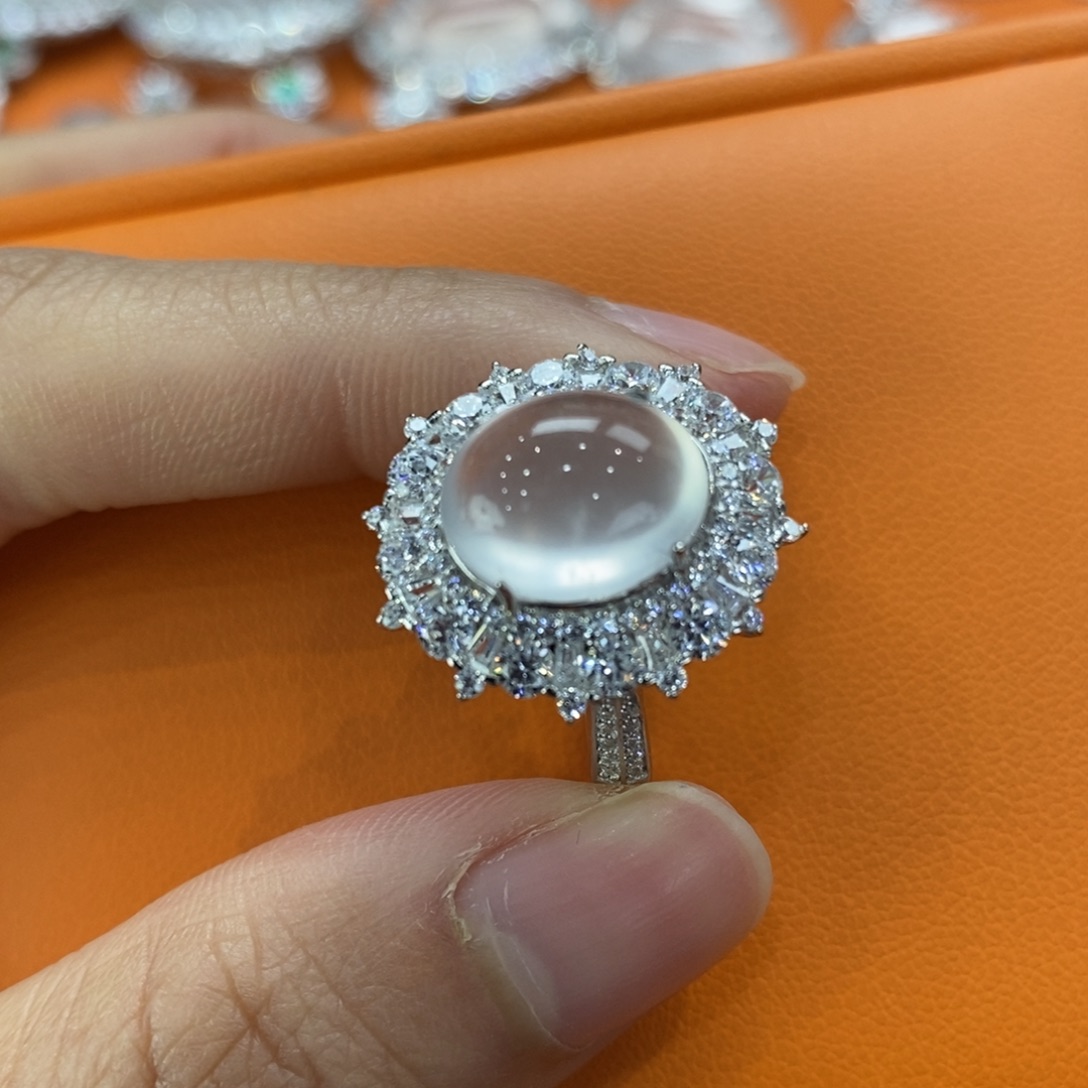 石英质玉吊坠(赠链)银S925镶嵌