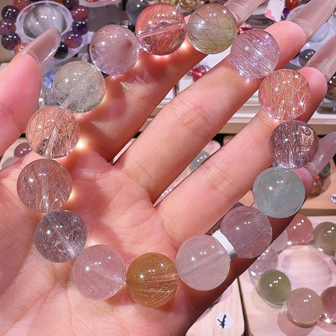 未镶嵌手链水晶天然水晶兔毛手串2