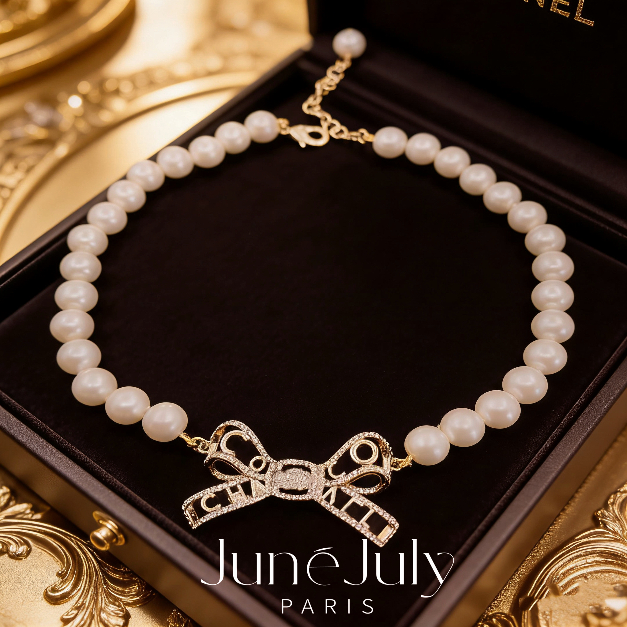 铜合金项链 JuneJuly 气质中古款百搭choker项链 1229蝴蝶结