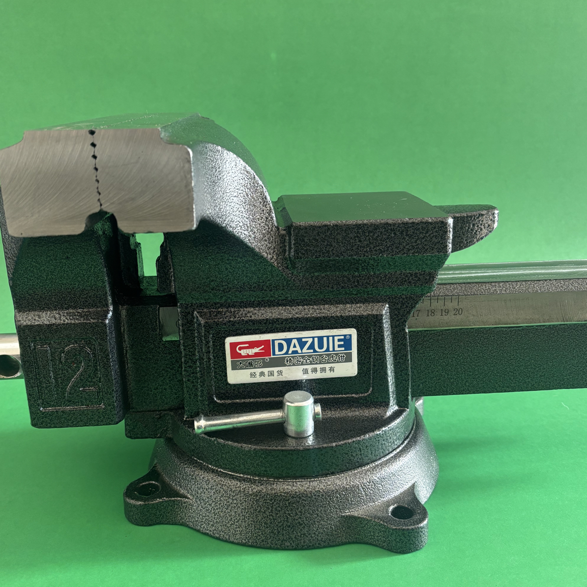 正品大嘴鳄全钢台虎钳精密铸钢虎台钳12寸大台钳重型工业级台钳