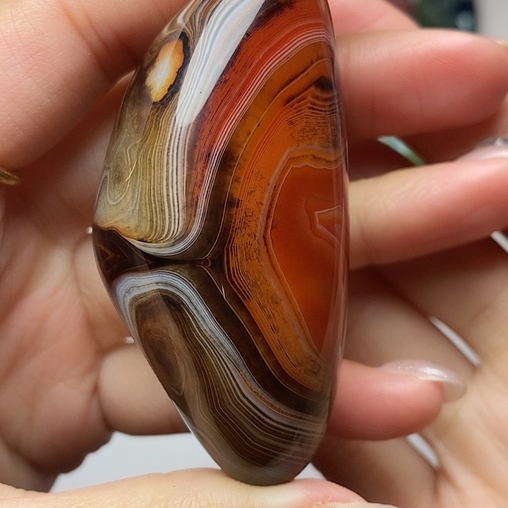 且***歌玛瑙/玉髓未镶嵌吊坠(不含链)