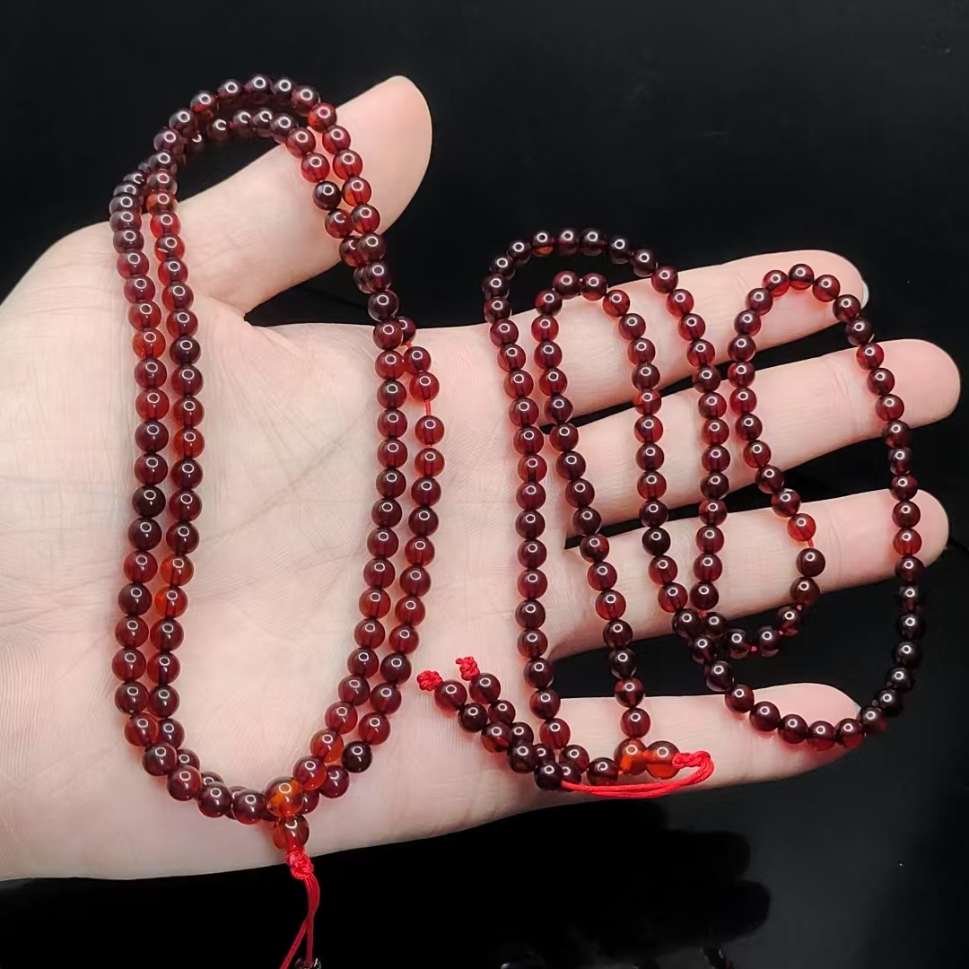 【康康严选】干放血珀琥珀毛衣项链F7【多样性发其一】约4mm+