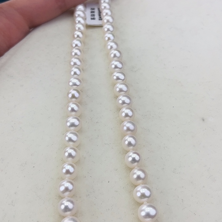 淡水珍珠颈饰银S925镶嵌卡8炫彩高品