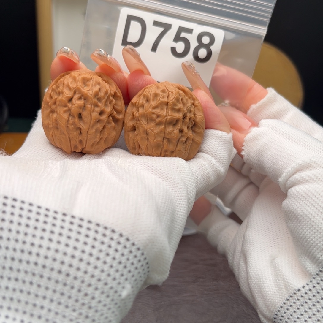 把件文玩核桃33甲骨纹d758