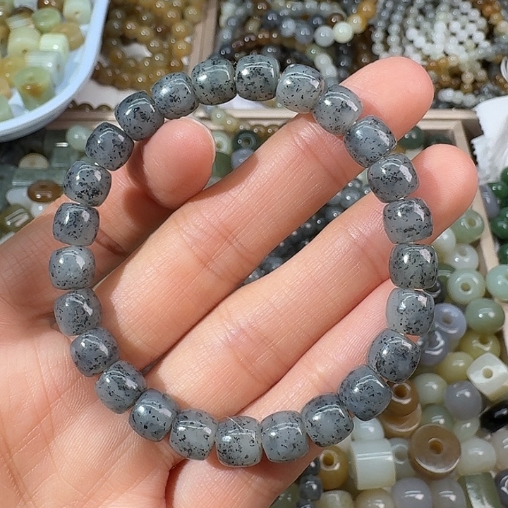 和田玉未镶嵌手链86.5