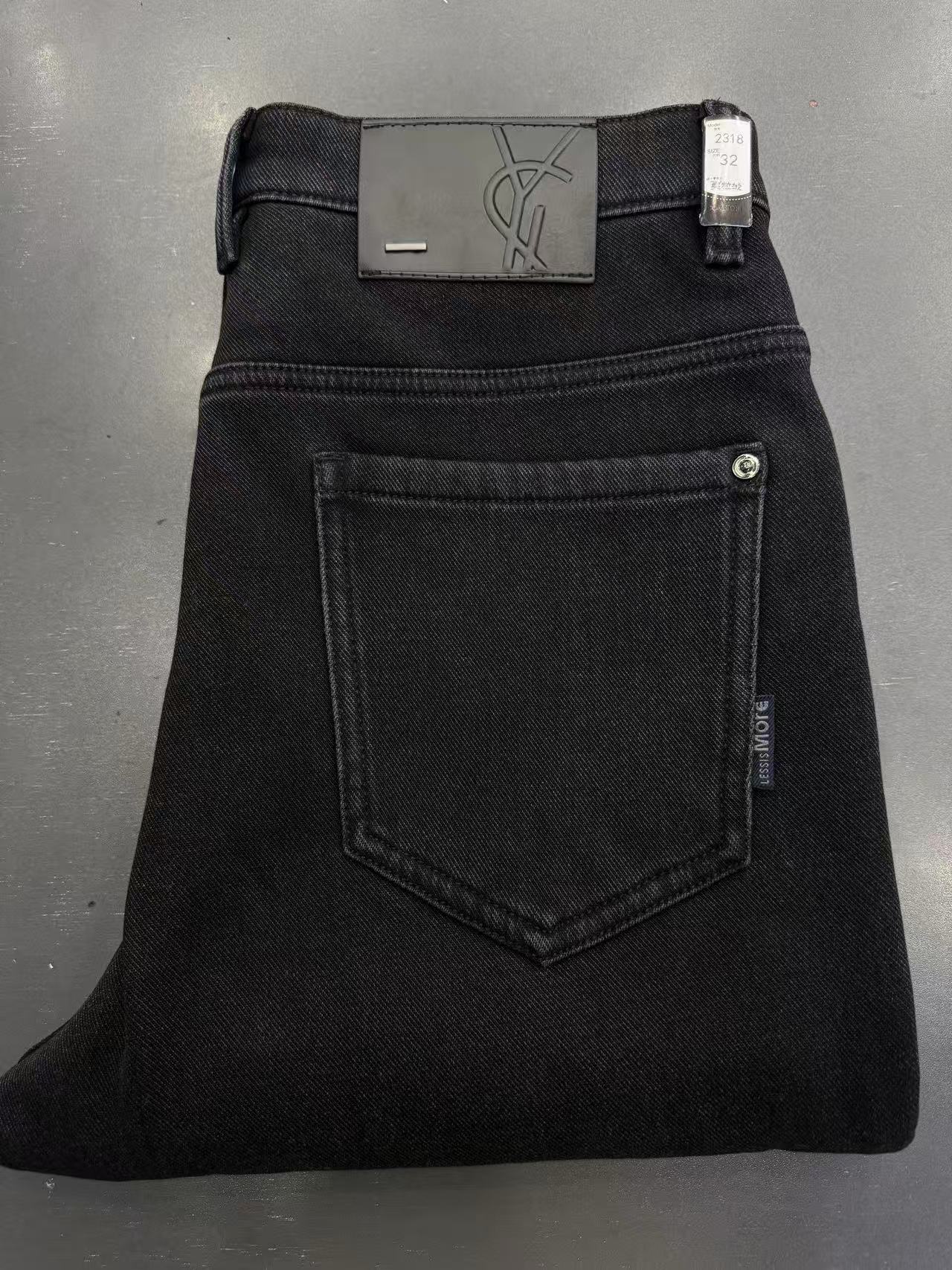 2318秋冬男士直筒加绒牛仔裤