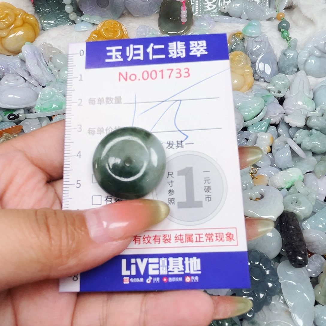 翡翠未镶嵌颈饰Qqq