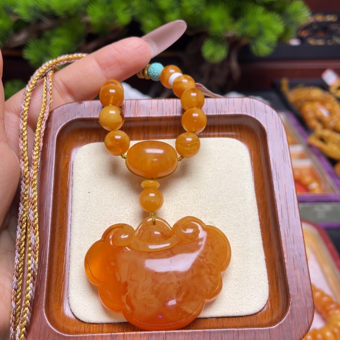 蜜蜡颈饰未镶嵌项链
