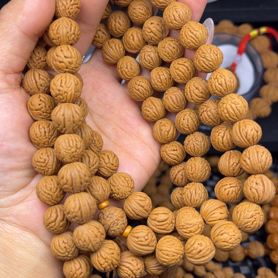 半***云文玩核桃吊坠小脑纹脖挂