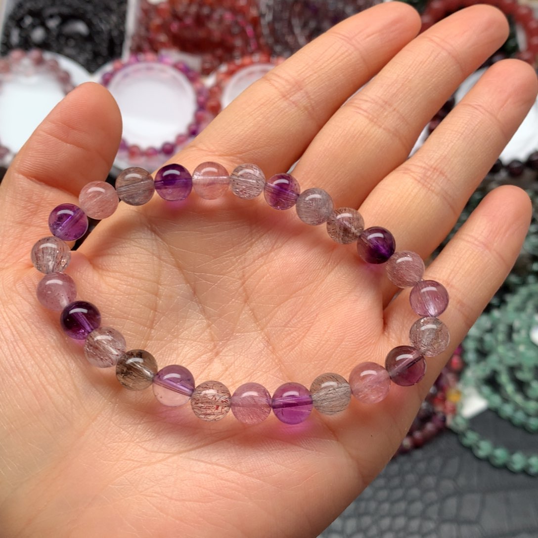 水晶手链未镶嵌超七手链7.7