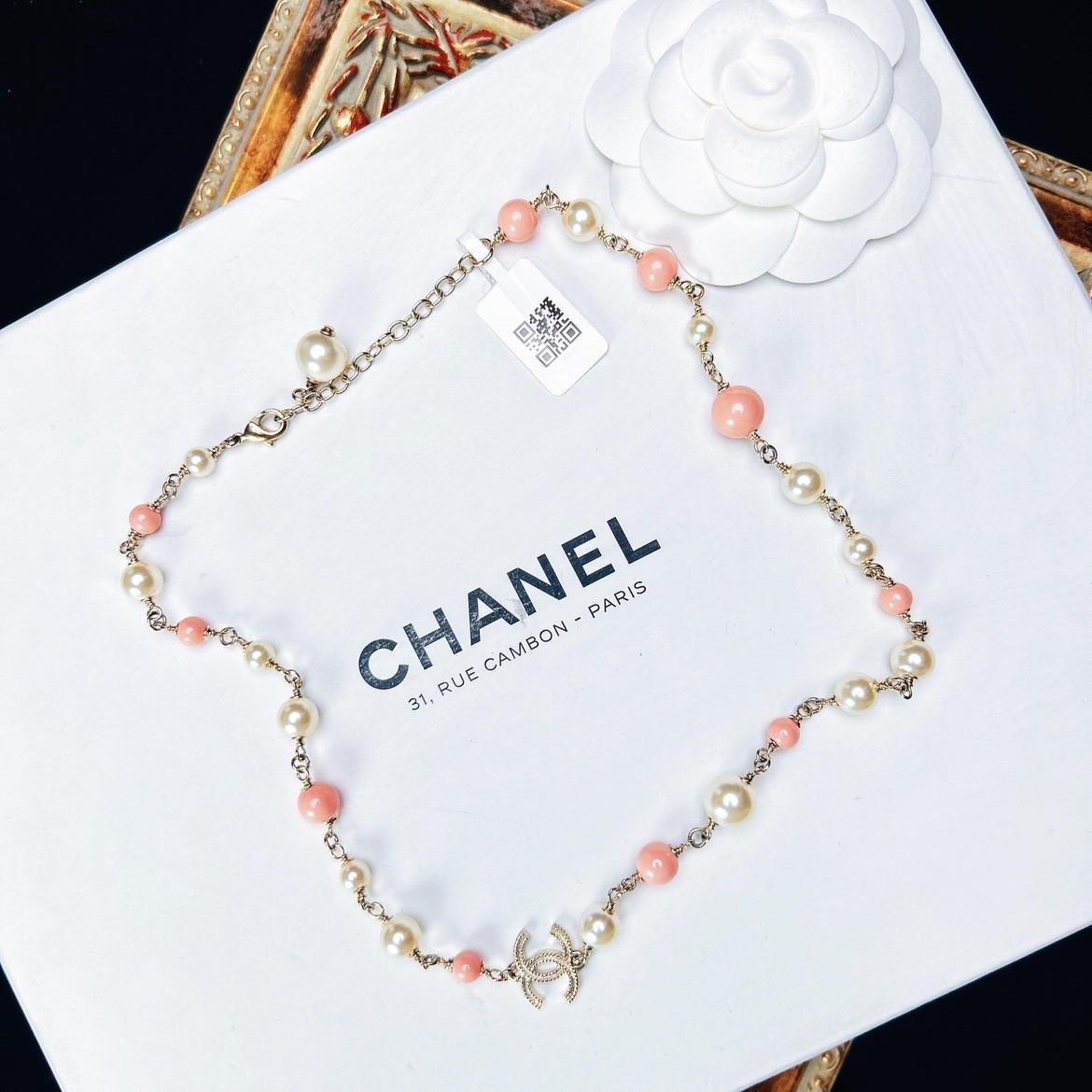 95新 Chanel/香奈儿 柚礼中古/香奈儿海鲜珍珠项链lz406823